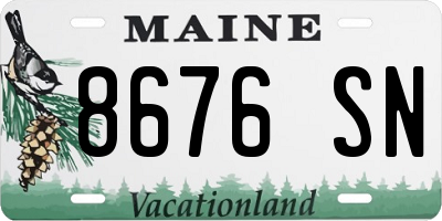 ME license plate 8676SN