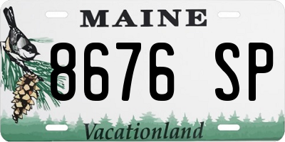ME license plate 8676SP