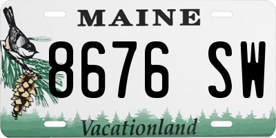 ME license plate 8676SW