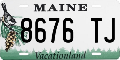 ME license plate 8676TJ