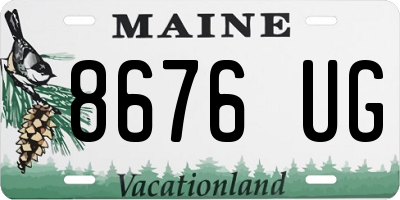 ME license plate 8676UG