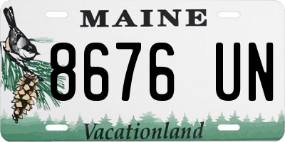 ME license plate 8676UN