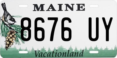 ME license plate 8676UY