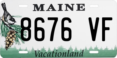 ME license plate 8676VF