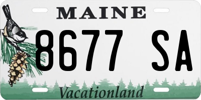 ME license plate 8677SA