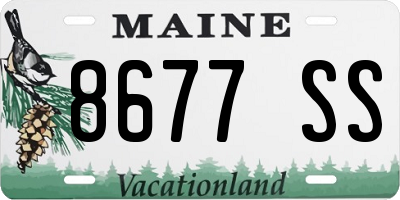 ME license plate 8677SS
