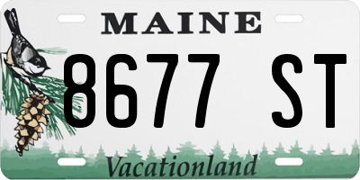 ME license plate 8677ST