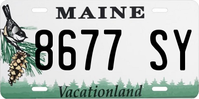 ME license plate 8677SY