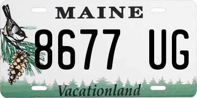 ME license plate 8677UG