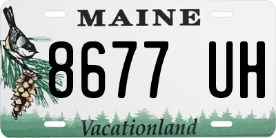 ME license plate 8677UH