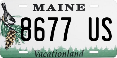 ME license plate 8677US