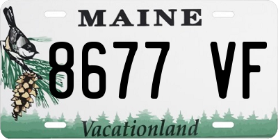 ME license plate 8677VF