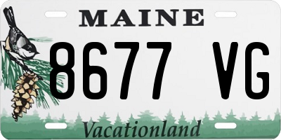 ME license plate 8677VG