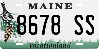 ME license plate 8678SS