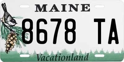 ME license plate 8678TA