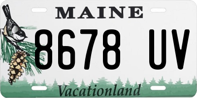 ME license plate 8678UV