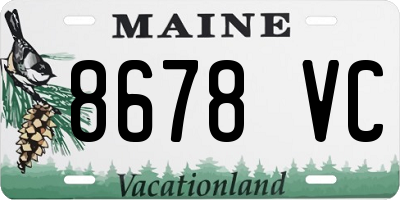 ME license plate 8678VC