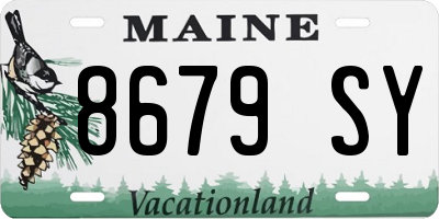 ME license plate 8679SY