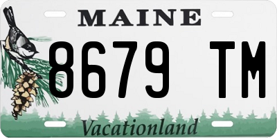 ME license plate 8679TM