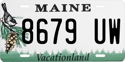 ME license plate 8679UW