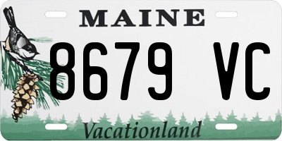ME license plate 8679VC