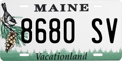 ME license plate 8680SV