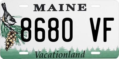 ME license plate 8680VF