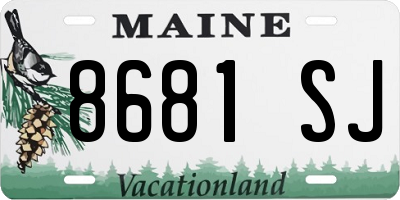 ME license plate 8681SJ