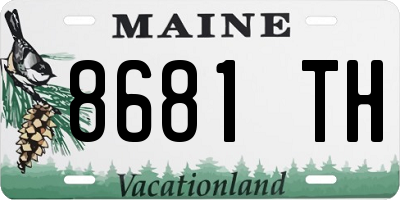 ME license plate 8681TH