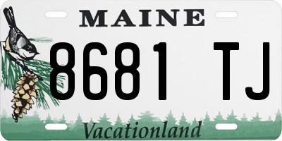 ME license plate 8681TJ