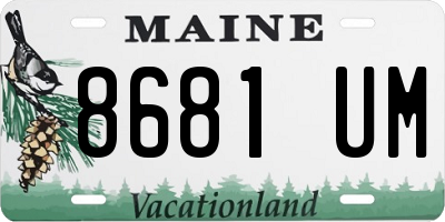 ME license plate 8681UM