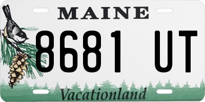 ME license plate 8681UT