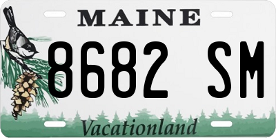 ME license plate 8682SM