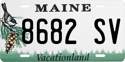 ME license plate 8682SV