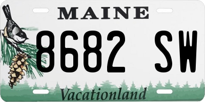 ME license plate 8682SW