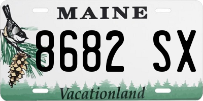 ME license plate 8682SX