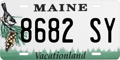 ME license plate 8682SY