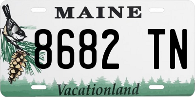 ME license plate 8682TN