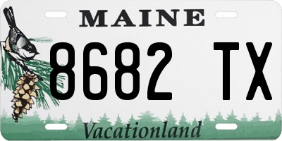 ME license plate 8682TX