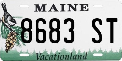ME license plate 8683ST