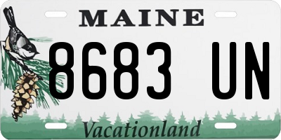 ME license plate 8683UN