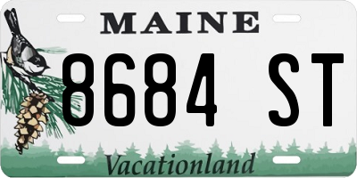ME license plate 8684ST