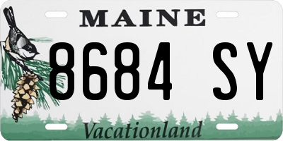 ME license plate 8684SY