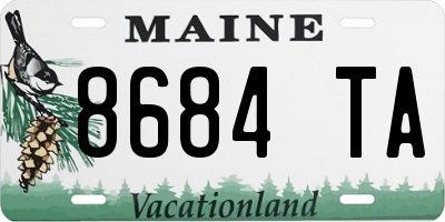 ME license plate 8684TA