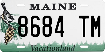 ME license plate 8684TM