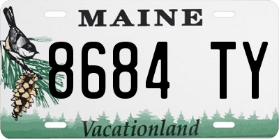 ME license plate 8684TY