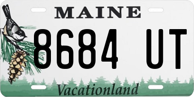 ME license plate 8684UT