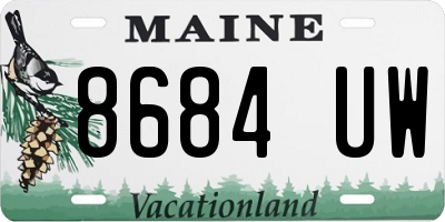 ME license plate 8684UW