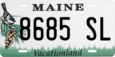 ME license plate 8685SL