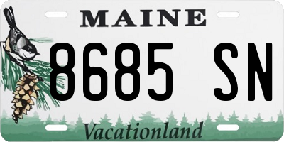 ME license plate 8685SN